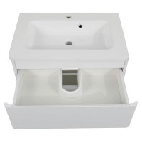 Hokku Designs Modern Free Standing Bathroom Vanity With Washbasin | Comfort Collection With Side Vanity Cabinet | Non To