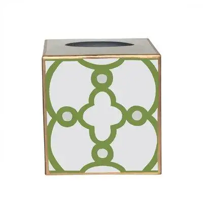 Features: Tole hand-painted removable lid. Product Type: Tissue Box Cover Finish (Finish / Color: Gr...