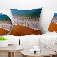 Made in Canada - East Urban Home Beach Seashore Summer Waves Pillow
