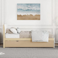 Latitude Run® Twin Size Modern Wooden Platform Bed With Trundle