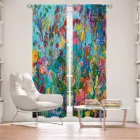 East Urban Home Lined Window Curtains 2-Panel Set For Window Size From East Urban Home By Kim Ellery - Diving In Flowers