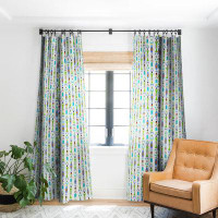 East Urban Home Andi Bird Retro Shape White 1pc Blackout Window Curtain Panel