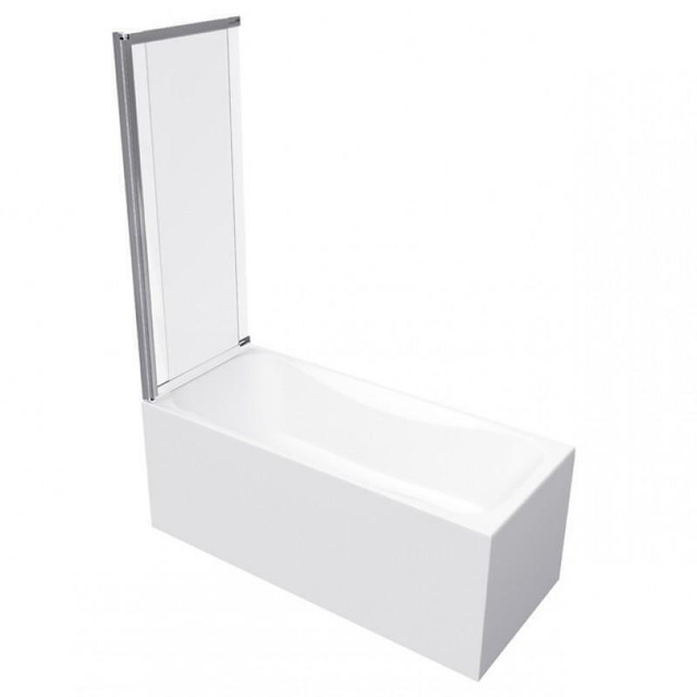 Sliding and Pivoting Bathtub Screen in 6mm ( 1/4 ) in Chrome in Plumbing, Sinks, Toilets & Showers - Image 4