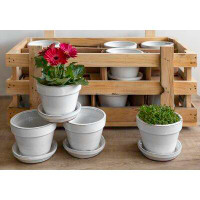 Gracie Oaks Garden Terrace 16-Piece Terracotta Pot Planter Set