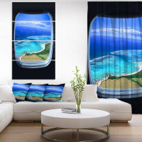East Urban Home Ocean View From Window - Multipanel Seascape Photography Metal Wall Art