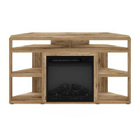 Latitude Run® 46.54'' W Corner Storage Credenza with Electric Fireplace