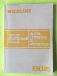 1984 Suzuki RM125 Owners Maintenance Manual