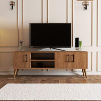 Corrigan Studio Oak Color Tv Stand For Tvs Up To 65"