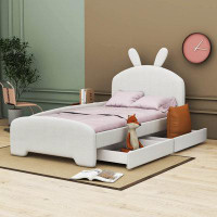 Isabelle & Max™ Twin Size Upholstered Platform Bed With 2 Drawers