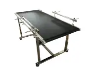 Packaging Machine 59x24 Black PVC Belt Conveyor Flat Running 150x60 cm#230048