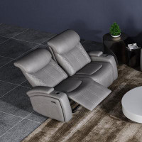 Latitude Run® Jubaira Contemporary Dual Power Reclining Upholstered Loveseat With Storage Arms
