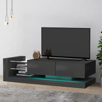 Wrought Studio Tv Console With Storage Cabinets, Black