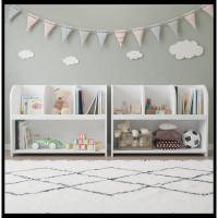 Think Urban Kids Bookcase with 4 Compartments, Storage Book Shelf, Storage Display, Rack,Toy Organizer
