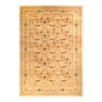 Isabelline Mogul, One-Of-A-Kind Hand-Knotted Area Rug  - Yellow, 12' 1" X 17' 8"