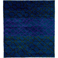 Brayden Studio One-of-a-Kind Kavia Hand-Knotted Traditional Style Blue 8' x 10' Wool Area Rug