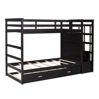 Harriet Bee Twin Size Bunk Bed With Trundle