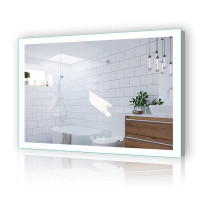 Orren Ellis Larina LED Lighted Anti-Fog Bathroom Mirror with Adjustable Brightness