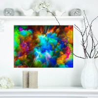 Made in Canada - East Urban Home Designart 'Colour 3D Explosion' Digital Art on wrapped Canvas