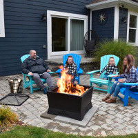 Blue Sky Outdoor Living 28" Square Mammoth Patio Smokeless Fire Pit With Spark Screen And Screen Lift