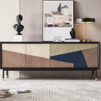 zhulinjiaju Modern Design Sense Solid Wood Decoration TV Stand.