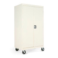 Alera® Enclosed Mobile AV Cabinet in Putty