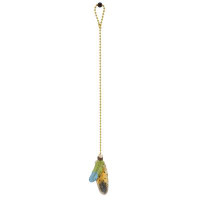 De Leon Collections Polyresin Southwestern Colourful Tribal Feathers Ceiling Fan Pull Extension
