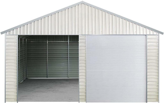 Brand New Double Garage Metal Shed with Side Entry Door different sizes available Certified & Warranty included in Outdoor Tools & Storage - Image 3
