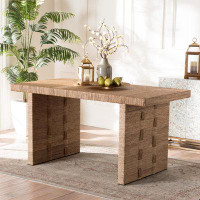 Highland Dunes Althia 60" Seagrass Dining Table