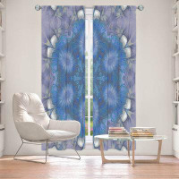 East Urban Home Lined Window Curtains 2-panel Set for Window Size by Pam Amos - Star Struck 2 Blues