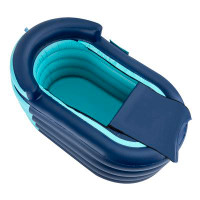 JOYDING 55.11" Portable Inflatable Hot Tub Bathtub W/ Wireless Electric Air Pump