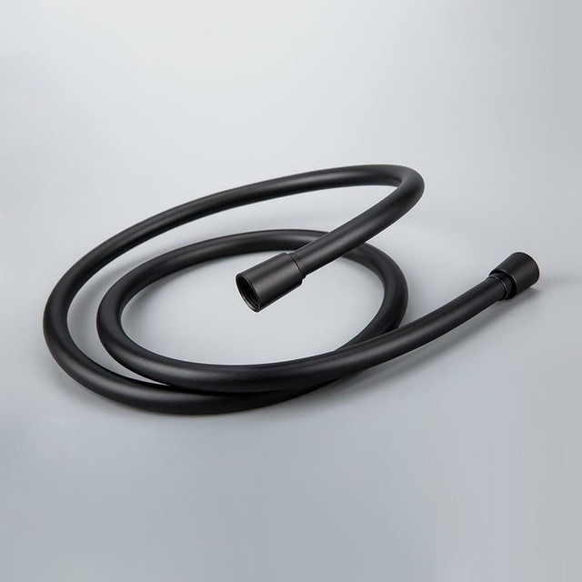 PVC 59 Inch Matte Black Smooth Flexable Rubber Hand Shower Hose ( Hand Held shower Heads Also Available ) in Cabinets & Countertops - Image 2
