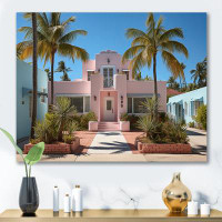 Bayou Breeze Miami Pink House IV Framed On Canvas Print