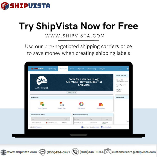 Free On-Demand Pick UP with Canpar Express on ShipVista for all you eCommerce Shipments in Other - Image 2