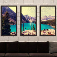 Made in Canada - Picture Perfect International "Banff 4" 3 Piece Framed Photographic Print Set