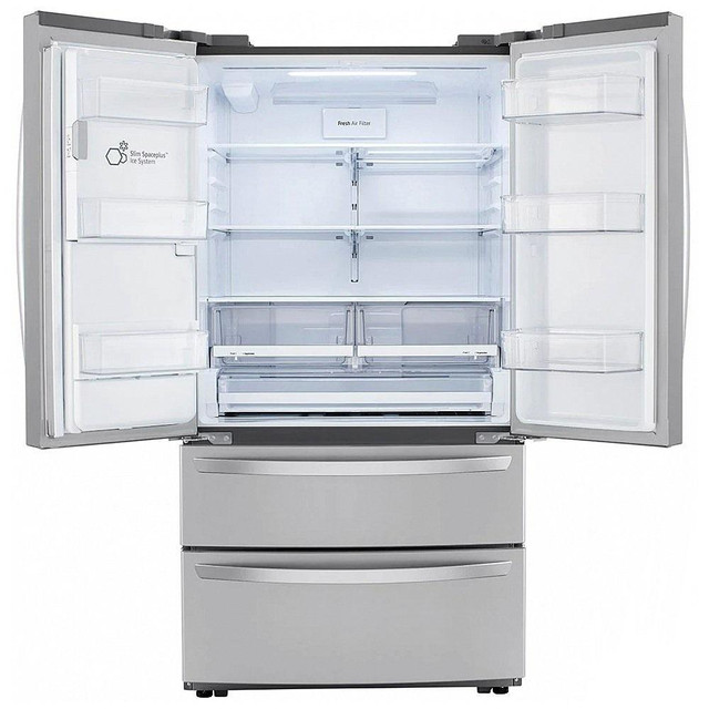 LG LRMXC2206S 36 22 cu ft. Smart Counter Depth Double Freezer Refrigerator with Craft Ice in Refrigerators in Oshawa / Durham Region - Image 2
