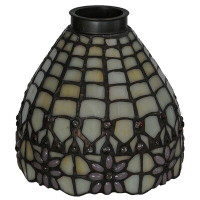 Meyda Lighting 5.5" H Glass Bell Ceiling Fan Fitter Shade ( Screw on ) in Beige/Amber