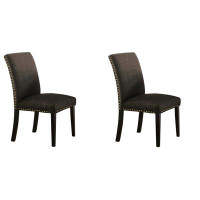 Wildon Home® Linen Side Chair in Black