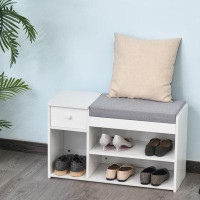 Ebern Designs 100% Polyester Upholstered Storage Bench