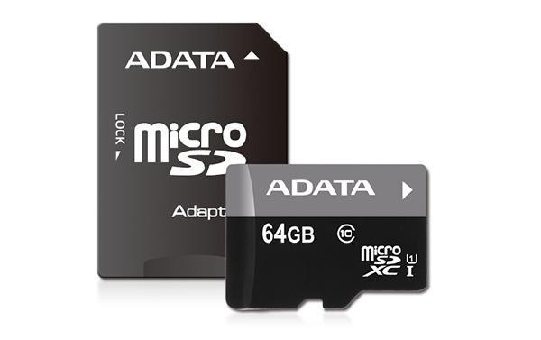 64GB ADATA Premier microSDXC Card with Adapter - UHS-I - Class-10 - AUSDX64GUICL10-RA1 in Flash Memory & USB Sticks - Image 3