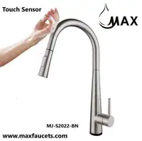 Smart Touch Kitchen Faucet Single Handle Pull-Out 18 Brushed Nickel Finish