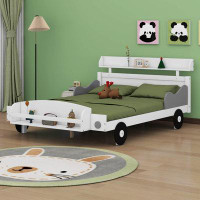Zoomie Kids Aishlin Full Bed with Storage Shelf for Bedroom