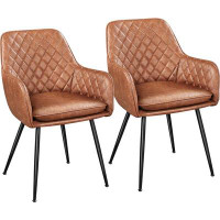 Latitude Run® Latitude Run® 2pcs Modern Tufted Accent Chairs Leisure Dining Chairs With Cushioned Seat Backrest And Meta