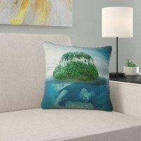 Made in Canada - Rebrilliant Abstract Giant Turtle Carrying Island Pillow