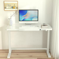 Inbox Zero Klarrisa Height Adjustable Standing Desk with Built in Outlets