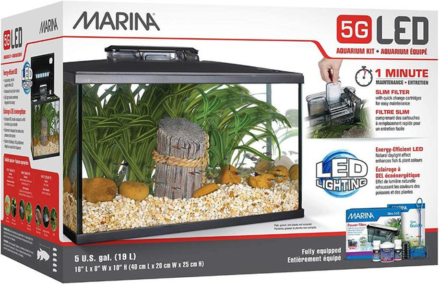 HUGE Discount! Marina LED Aquarium Kit, 5 Gallon, 10 Gallon in Accessories - Image 2
