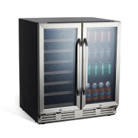 Homhougo 33-Bottle & 96-Can Wine Cooler Refrigerator