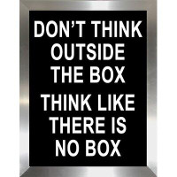 Picture Perfect International "Don't Think Outside the Box" Framed Textual Art