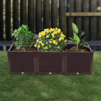 Arlmont & Co. Large Planter Box Raised Garden Bed Box