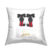 East Urban Home Designer Bow Heels Shoes Fashionable Glam Detail Printed Throw Pillow Design By Amanda Greenwood