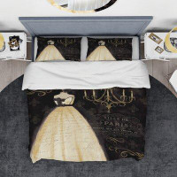 Made in Canada - East Urban Home French Chandeliers Couture III Duvet Cover Set